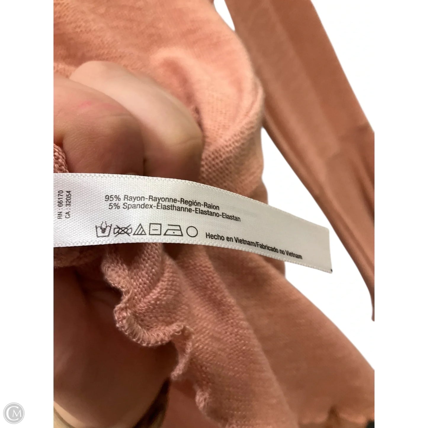 Top Long Sleeve By Free People In Peach, Size: Medium