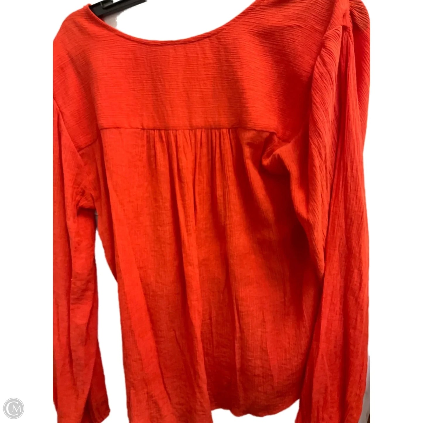 Top Long Sleeve By Free People In Orange, Size: Sp