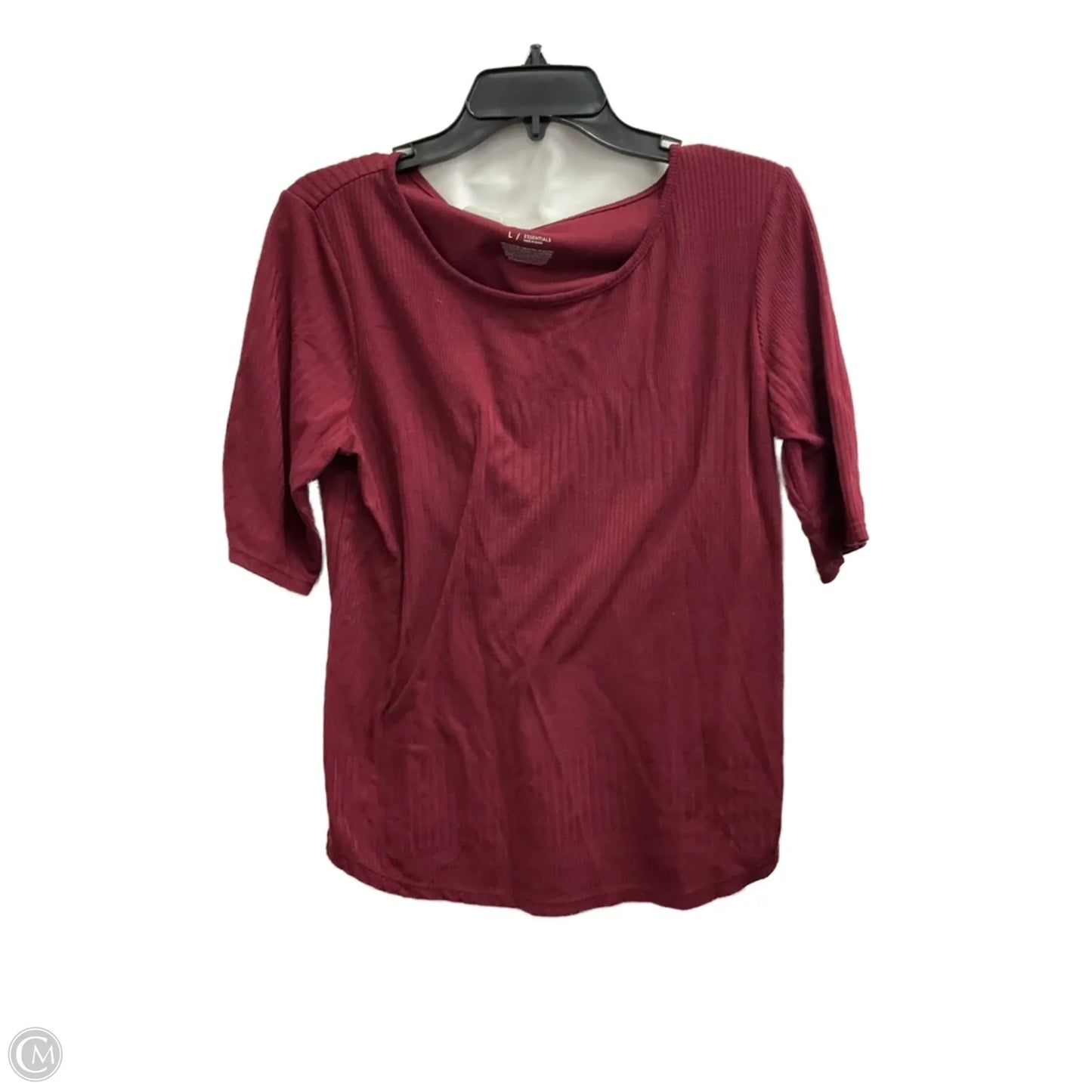 Top Short Sleeve By Apt 9 In Maroon, Size: L