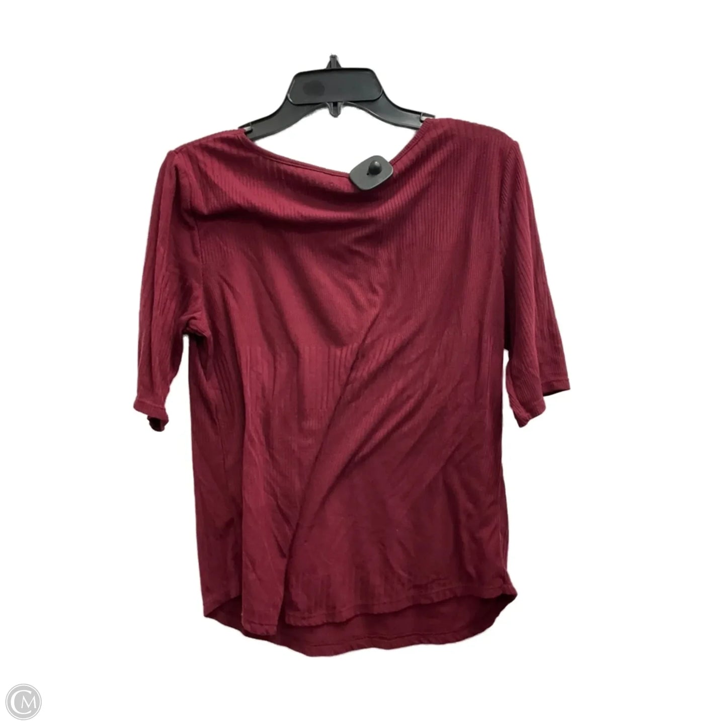 Top Short Sleeve By Apt 9 In Maroon, Size: L