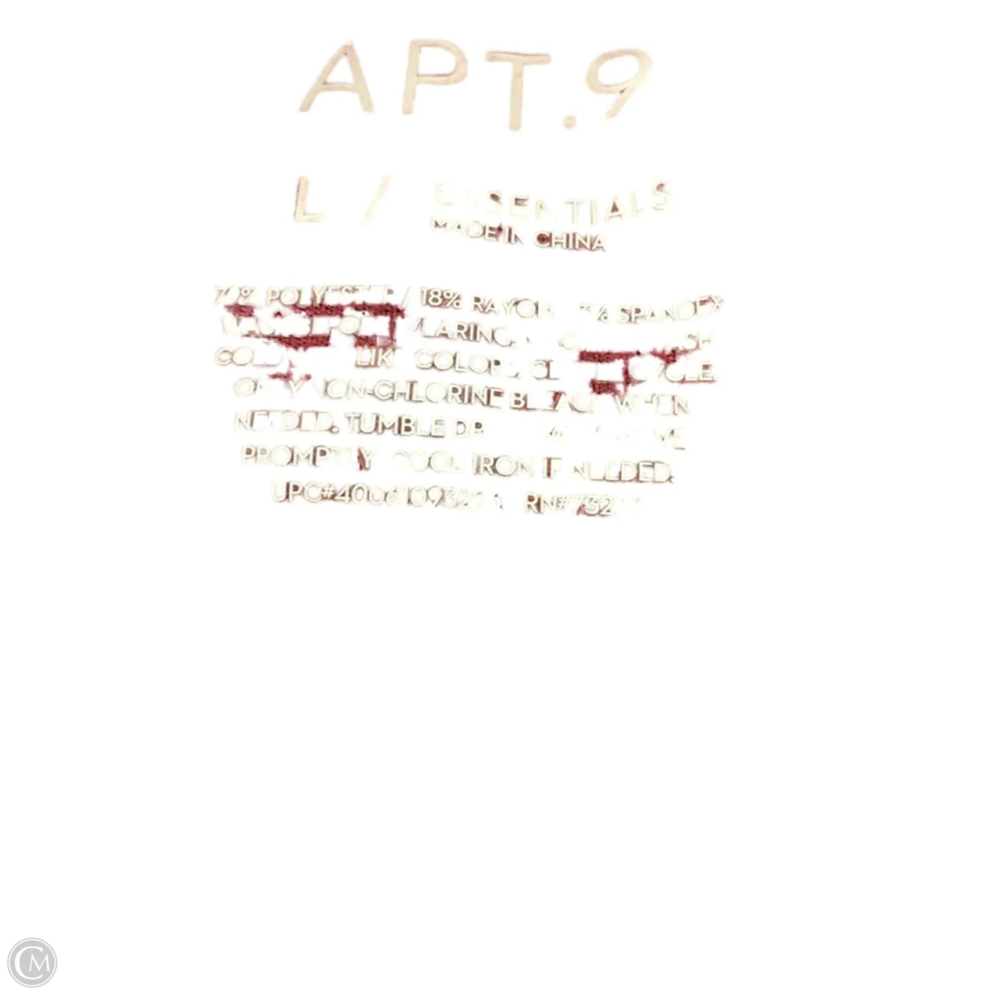 Top Short Sleeve By Apt 9 In Maroon, Size: L