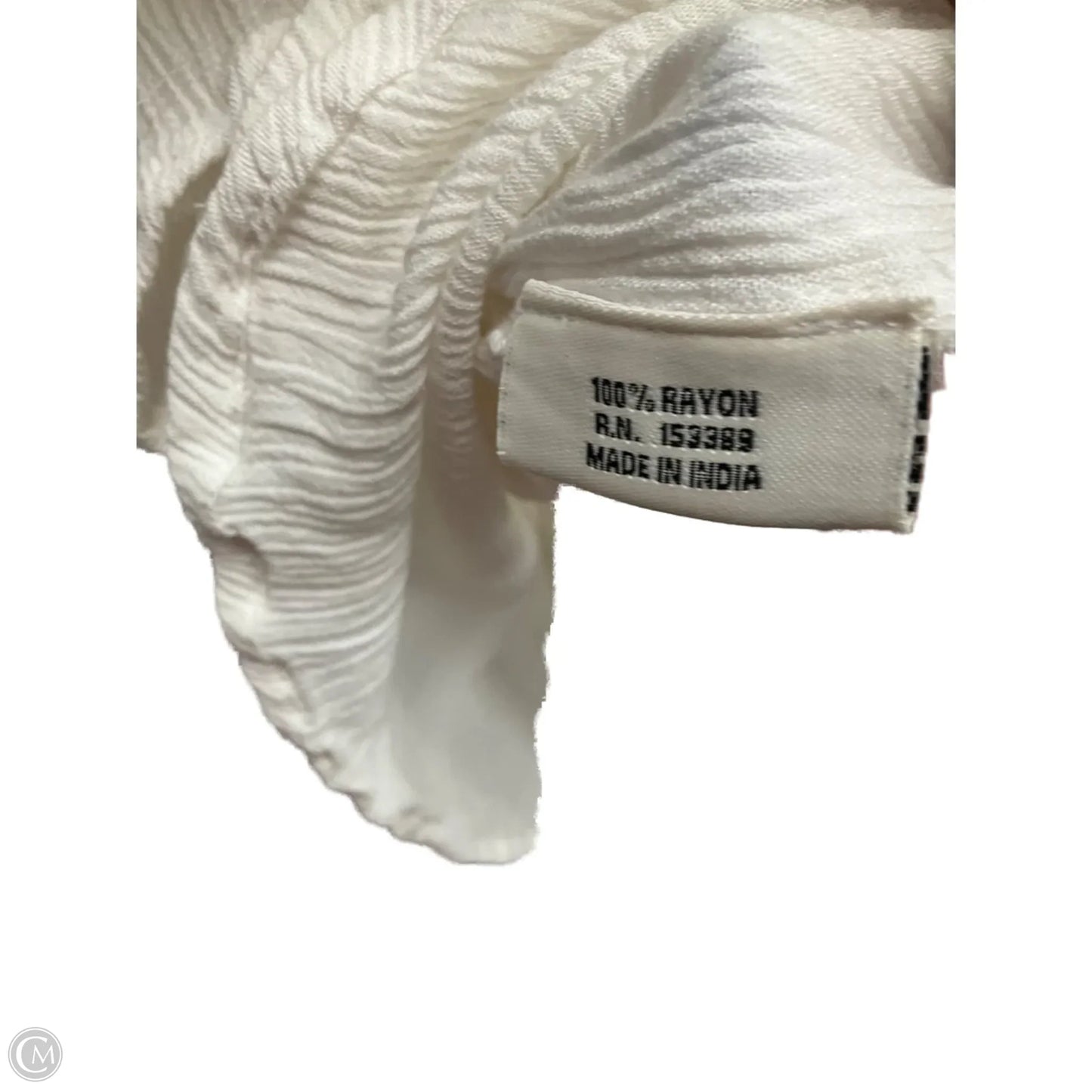 Top 3/4 Sleeve By Clothes Mentor In White, Size: Xl