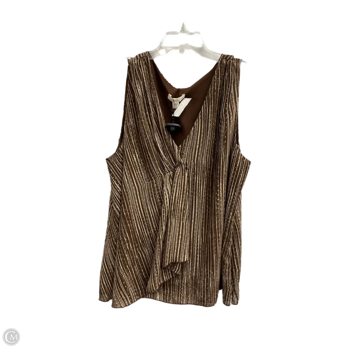 Top Sleeveless By Coldwater Creek In Brown, Size: Xl