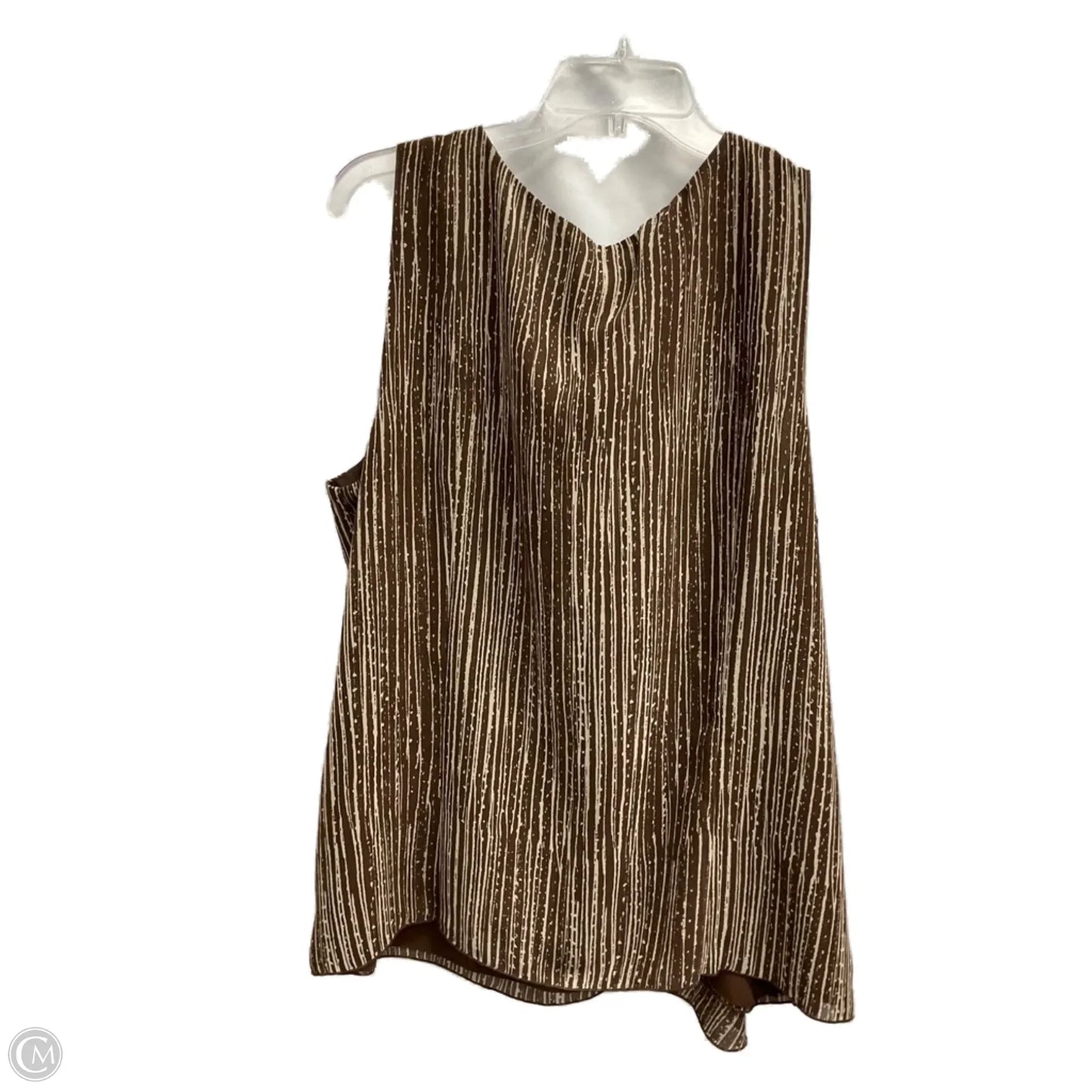 Top Sleeveless By Coldwater Creek In Brown, Size: Xl
