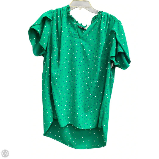 Top Short Sleeve By 41 Hawthorn In Green, Size: 1x