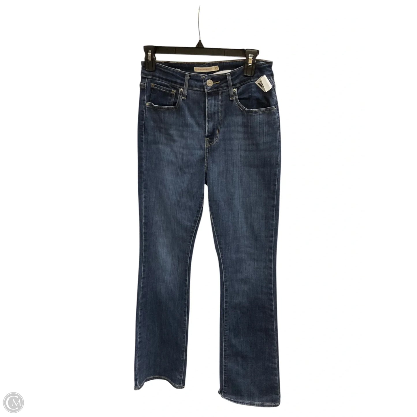 Jeans Straight By Levis In Blue Denim, Size: 8