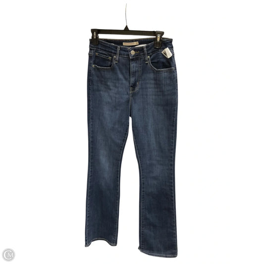 Jeans Straight By Levis In Blue Denim, Size: 8