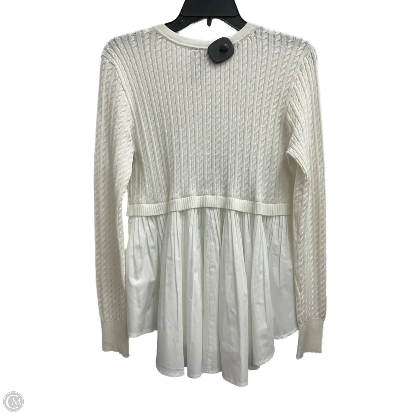 Top Long Sleeve By Anthropologie In White, Size: M