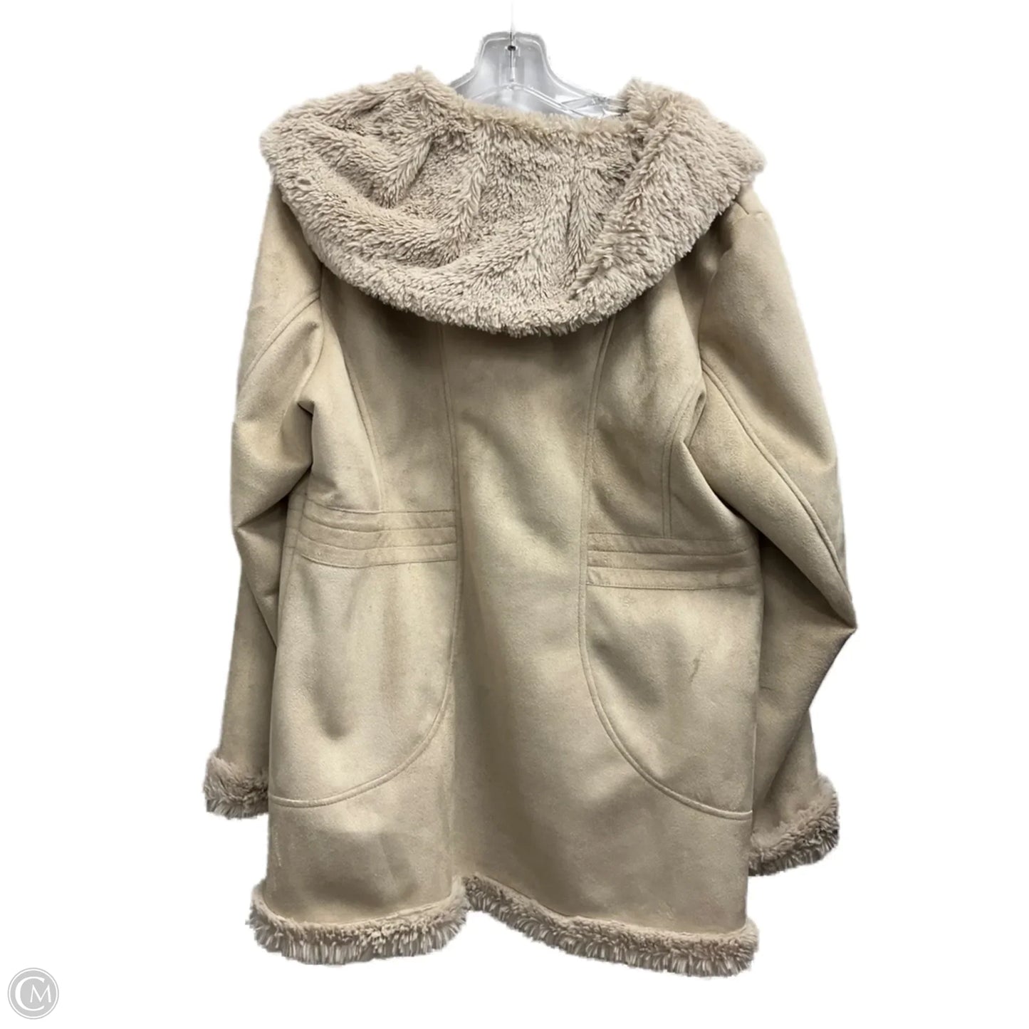 Coat Faux Fur & Sherpa By Jones New York In Beige, Size: Xl