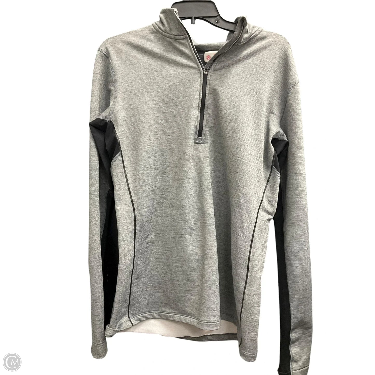 Athletic Top Long Sleeve Collar By Nike Apparel In Grey, Size: Xl
