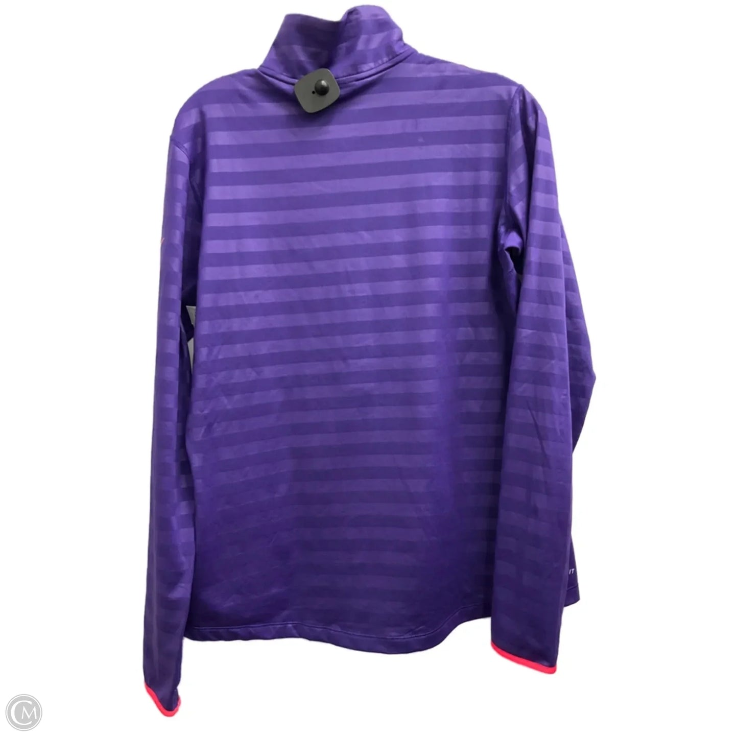 Athletic Top Long Sleeve Collar By Nike Apparel In Purple, Size: Xl