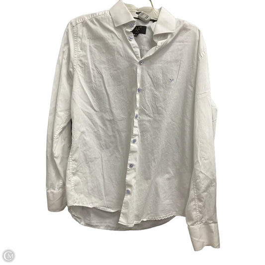 Blouse Luxury Designer By Versace In White, Size: M