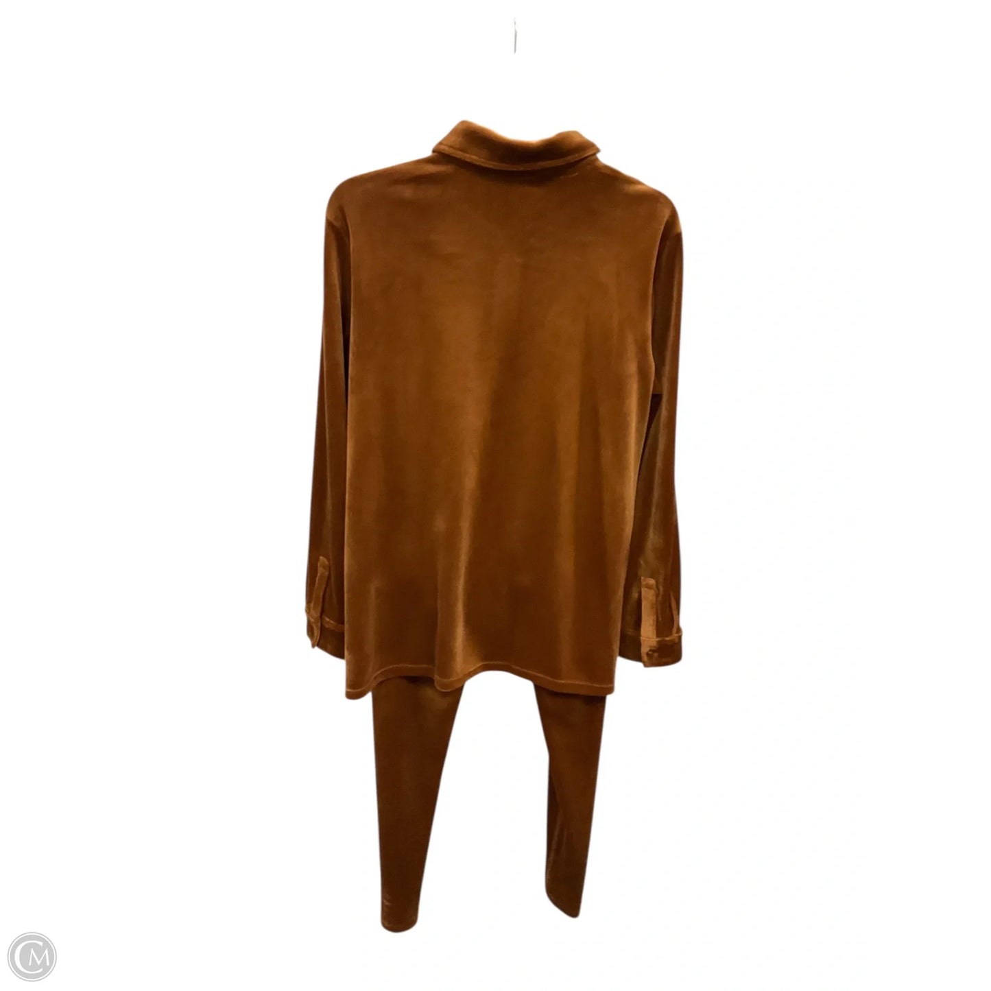 Top 2pc Long Sleeve By Calvin Klein In Brown, Size: Sp