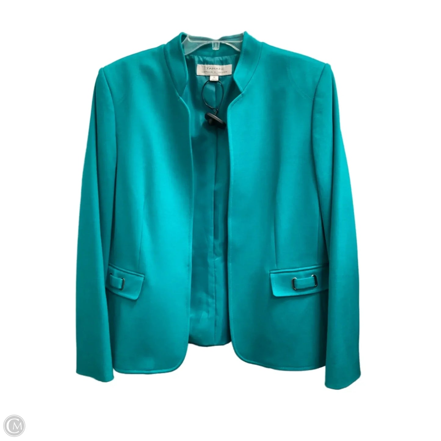 Blazer By Tahari By Arthur Levine In Teal, Size: 14