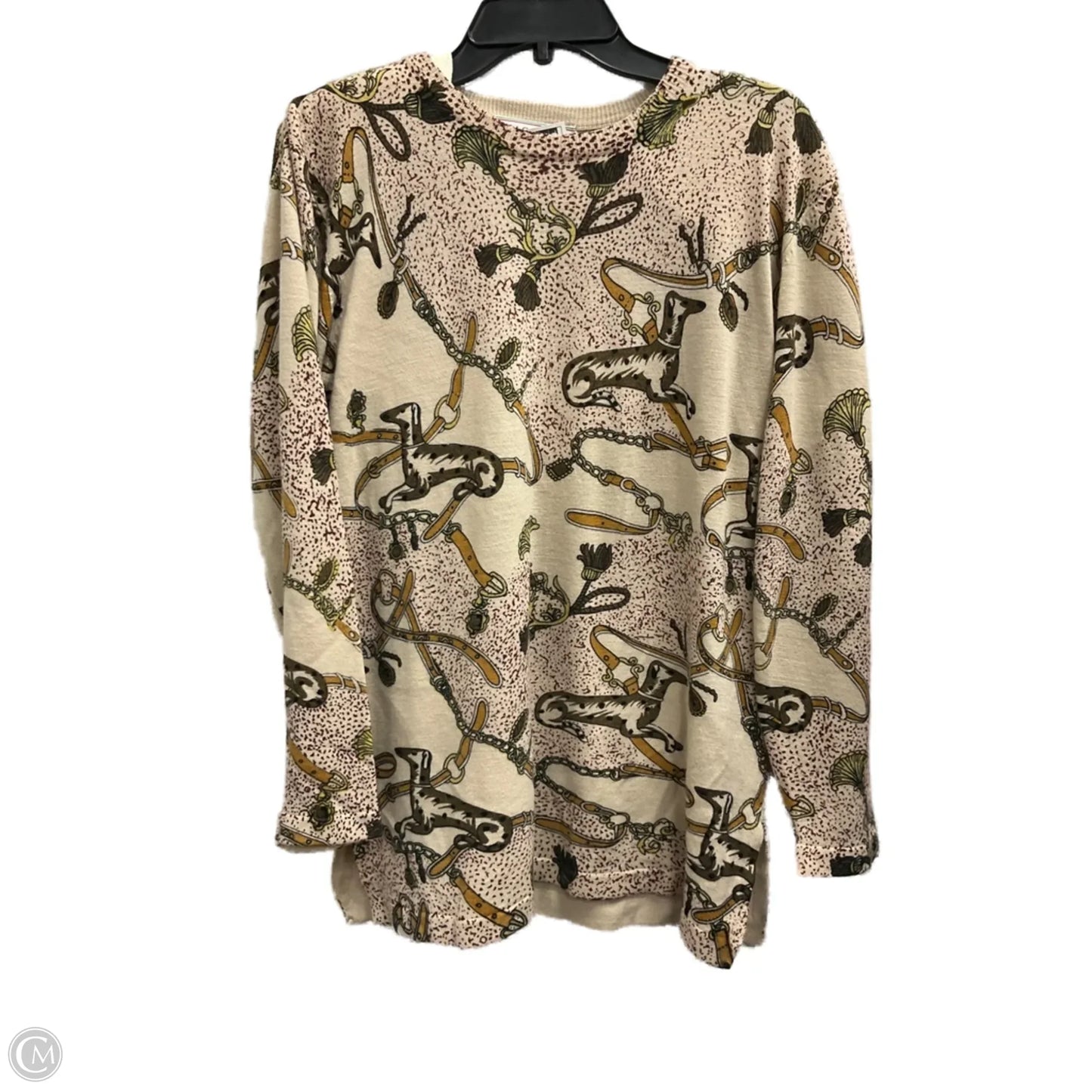 Top Long Sleeve By Clothes Mentor In Beige, Size: M