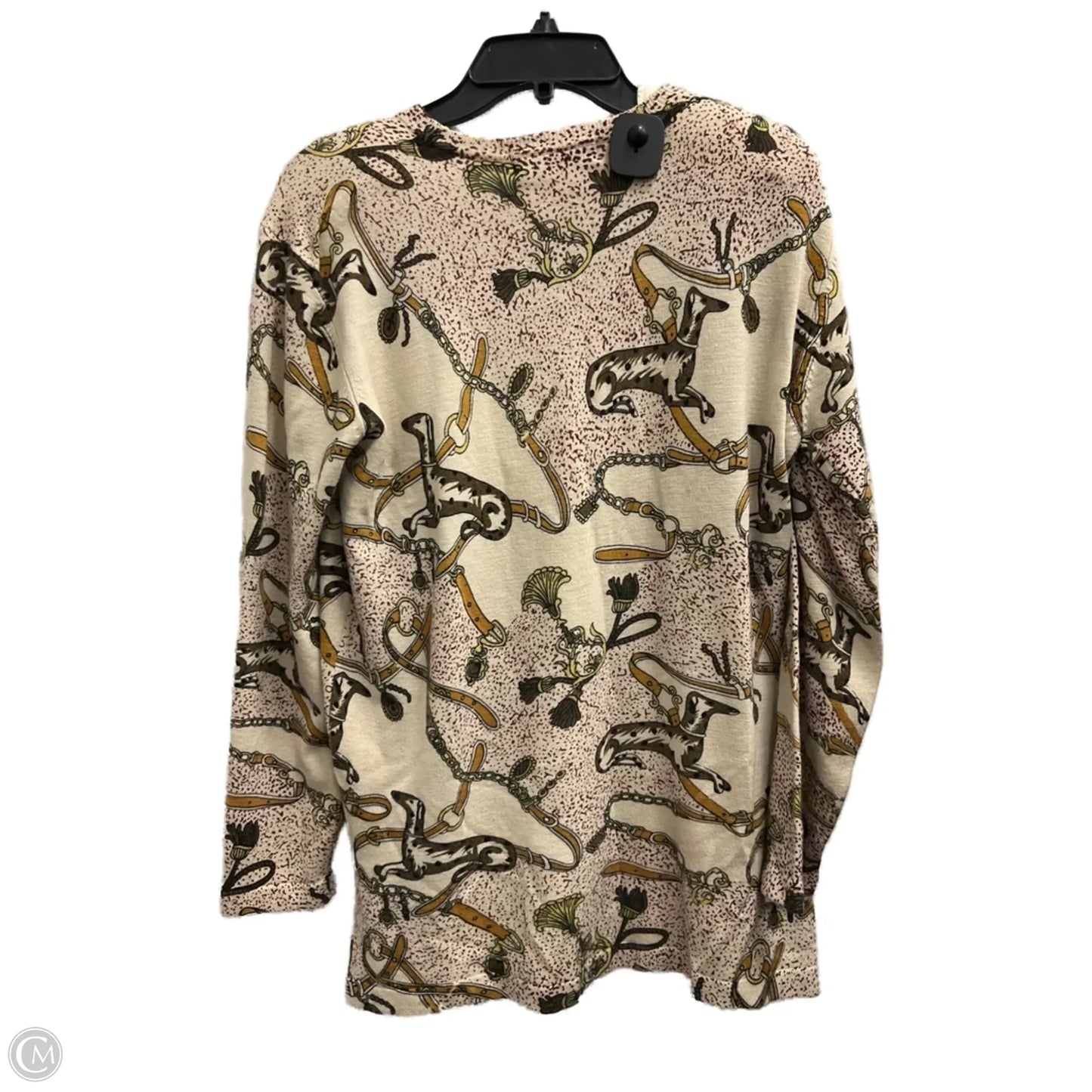 Top Long Sleeve By Clothes Mentor In Beige, Size: M