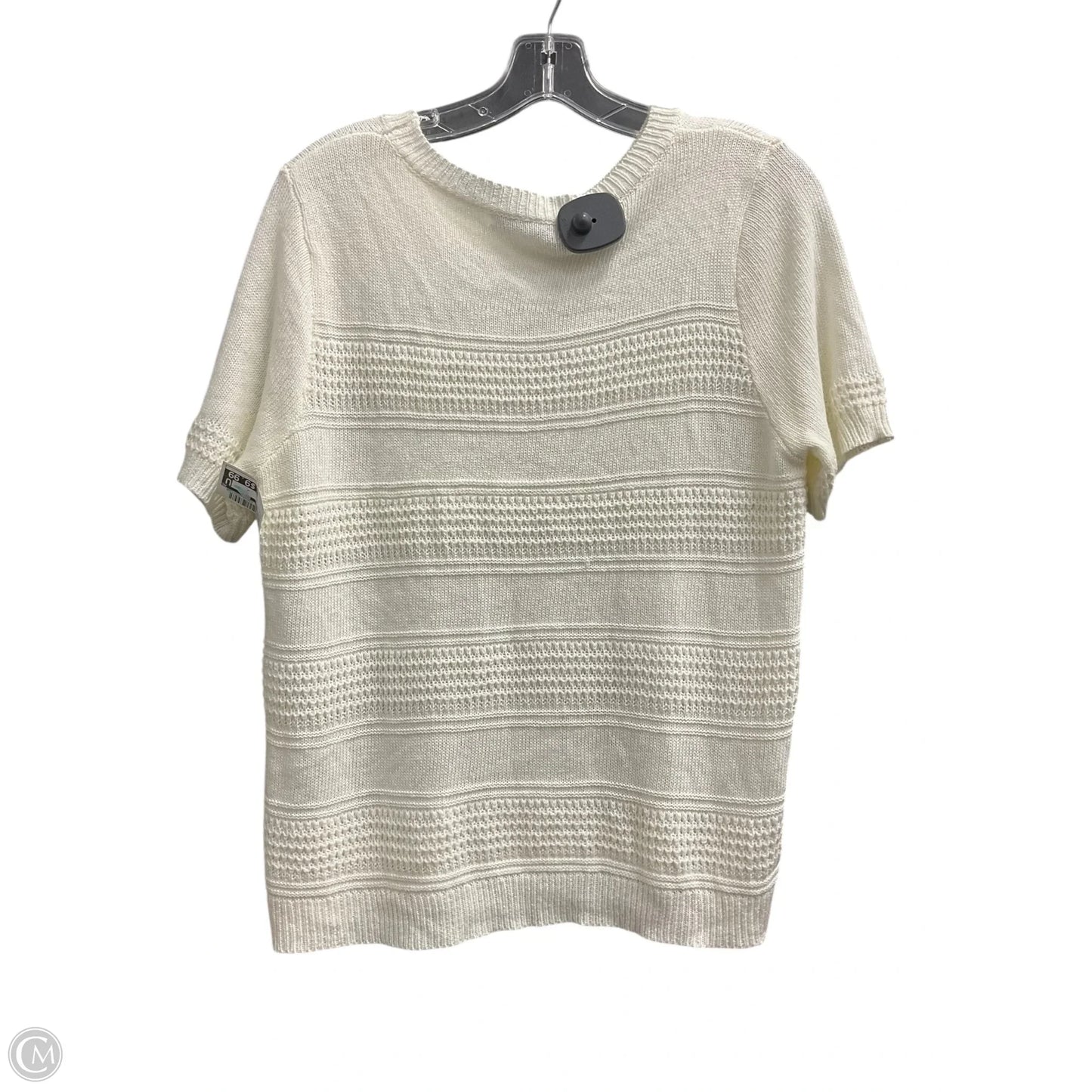 Top Short Sleeve By Staccato In White, Size: L