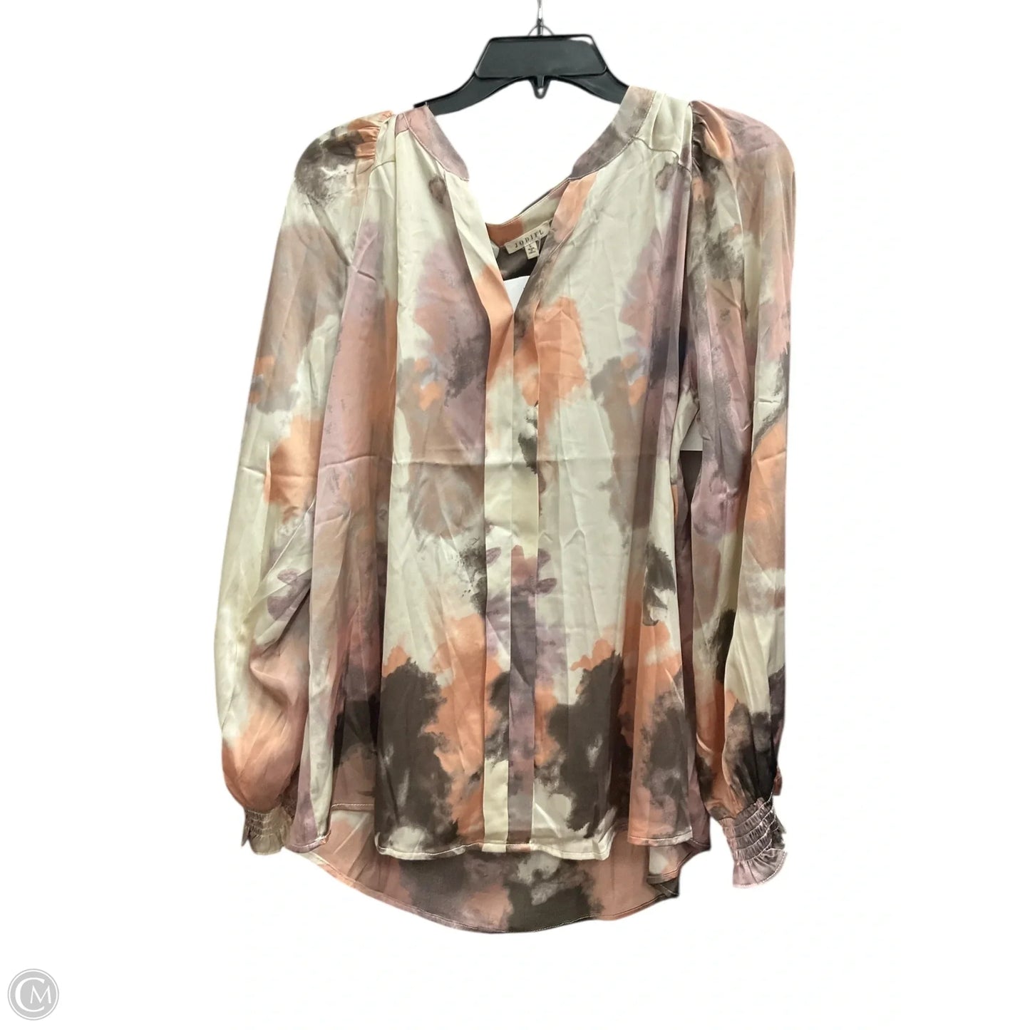 Top Long Sleeve By Jodifl In Tie Dye Print, Size: L