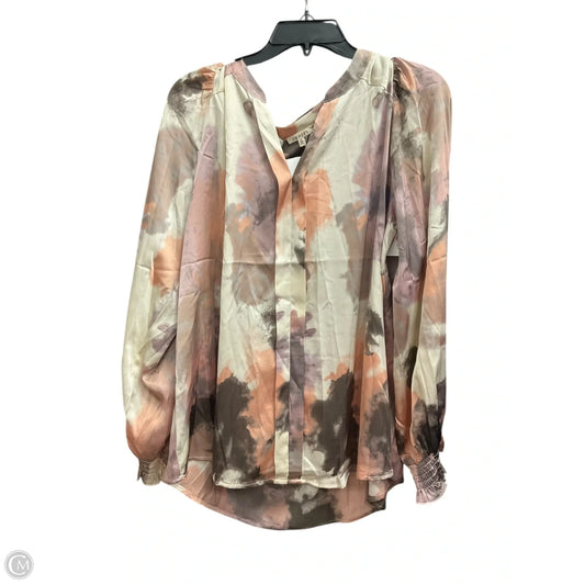 Top Long Sleeve By Jodifl In Tie Dye Print, Size: L