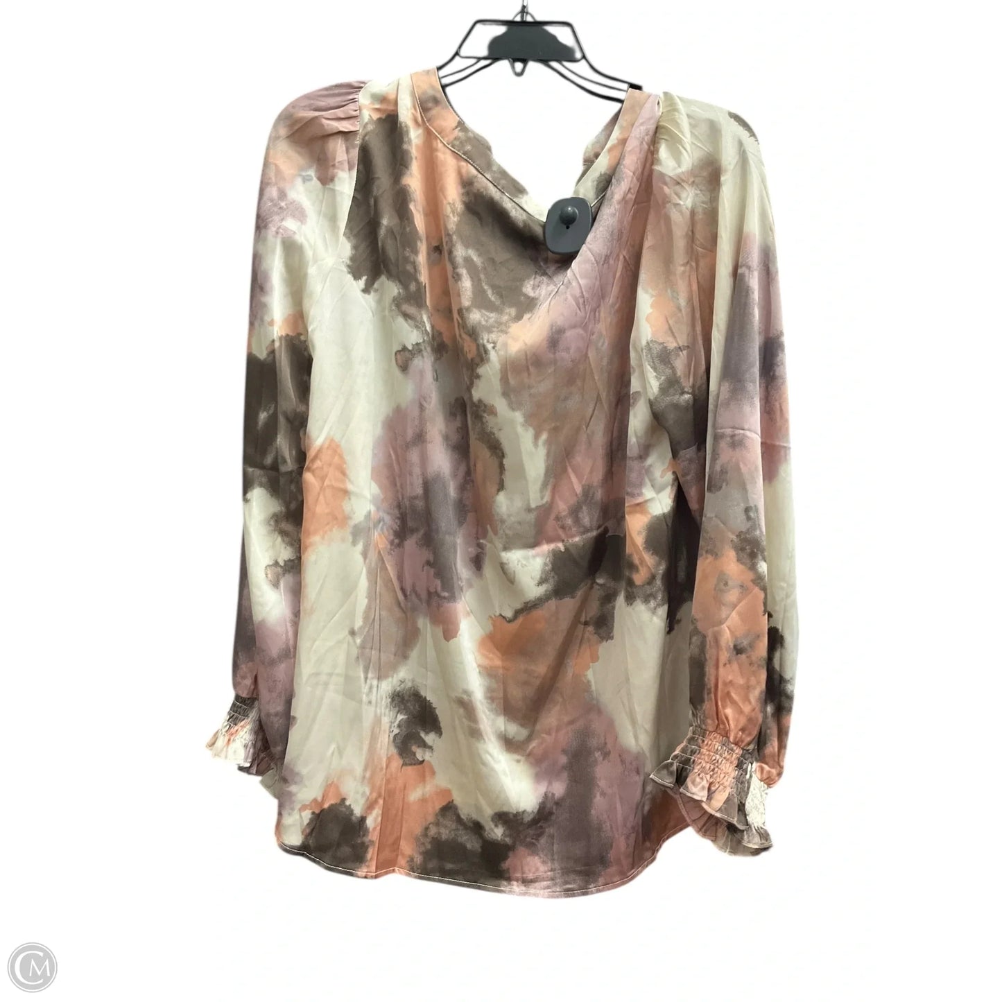 Top Long Sleeve By Jodifl In Tie Dye Print, Size: L