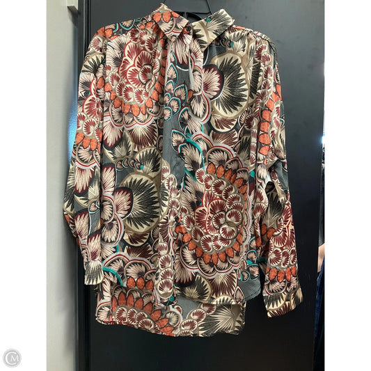 Blouse Long Sleeve By Jodifl In Multi-colored, Size: M