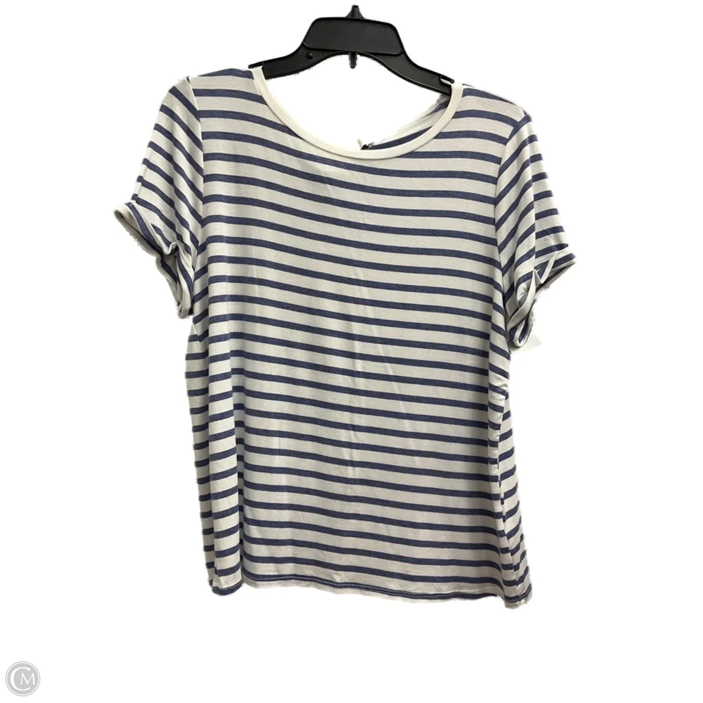 Top Short Sleeve By Green Envelope In Striped Pattern, Size: M