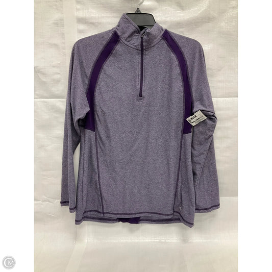 Athletic Top Long Sleeve Collar By Champion In Purple, Size: M