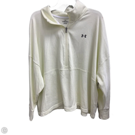 Athletic Top Long Sleeve Collar By Under Armour In Green, Size: 1x