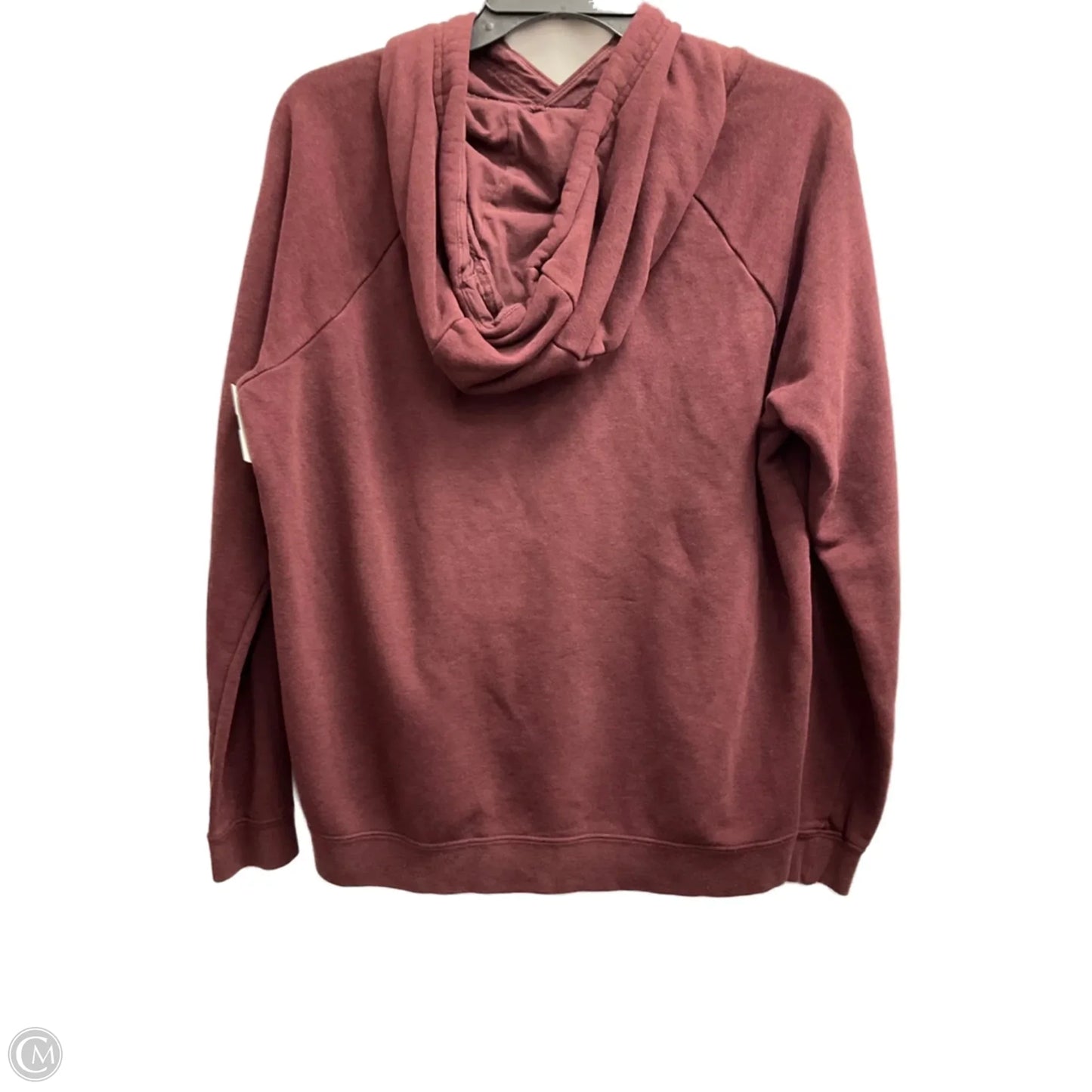 Athletic Sweatshirt Hoodie By Nike Apparel In Maroon, Size: M