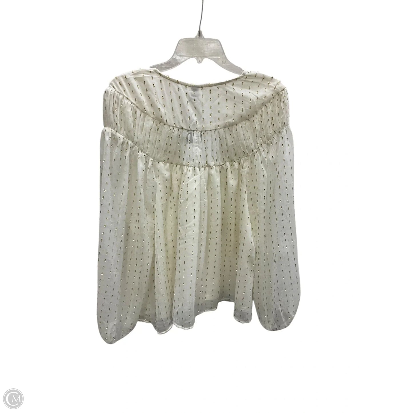 Top Long Sleeve By Old Navy In Cream, Size: Xxl