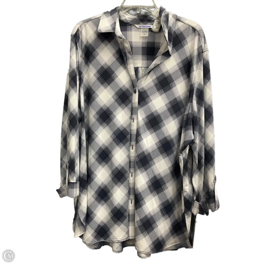 Blouse Long Sleeve By Nygard Peter In Plaid Pattern, Size: 3x