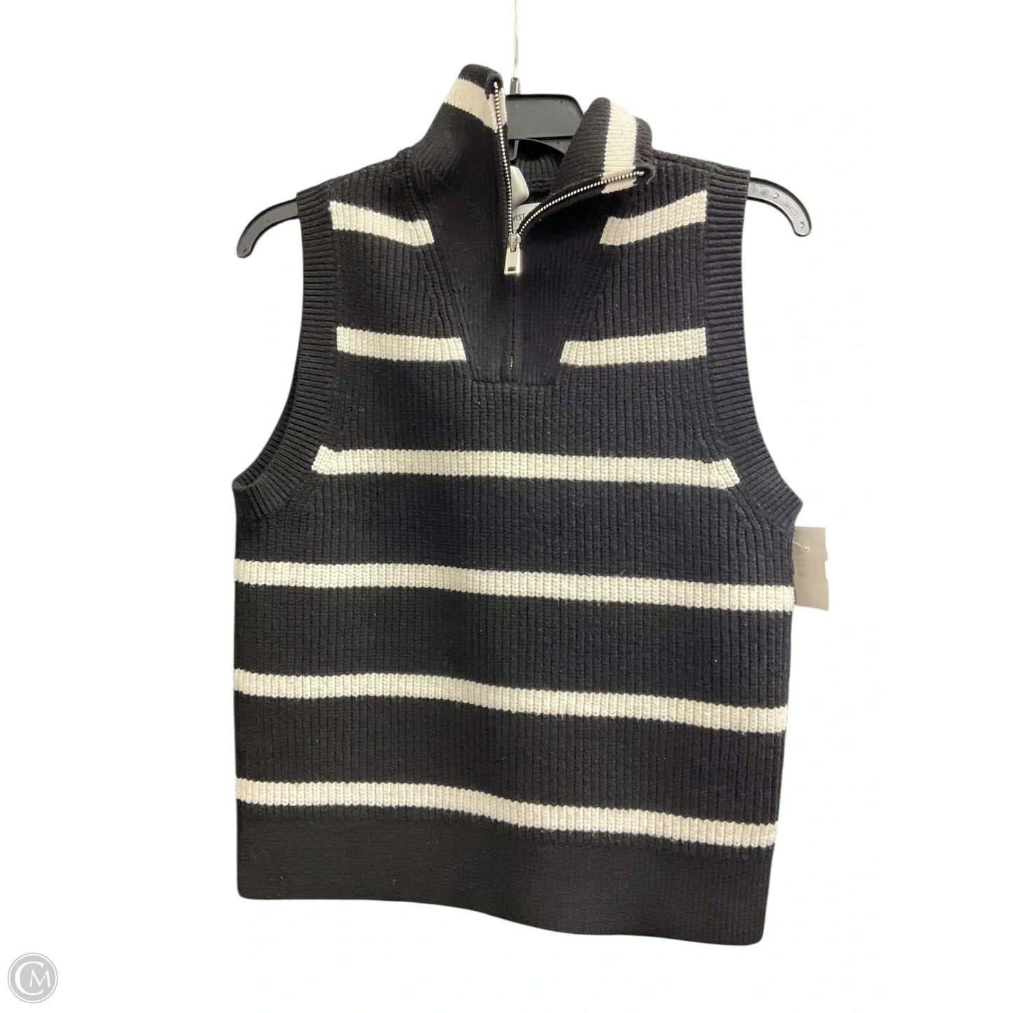 Vest Sweater By Nine West In Black & White, Size: S
