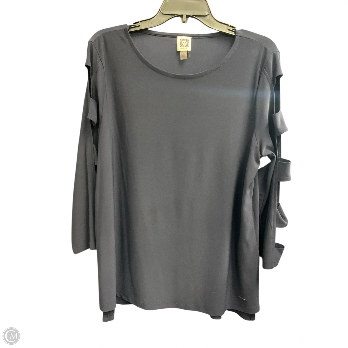 Top 3/4 Sleeve By Anne Klein In Navy, Size: Xl