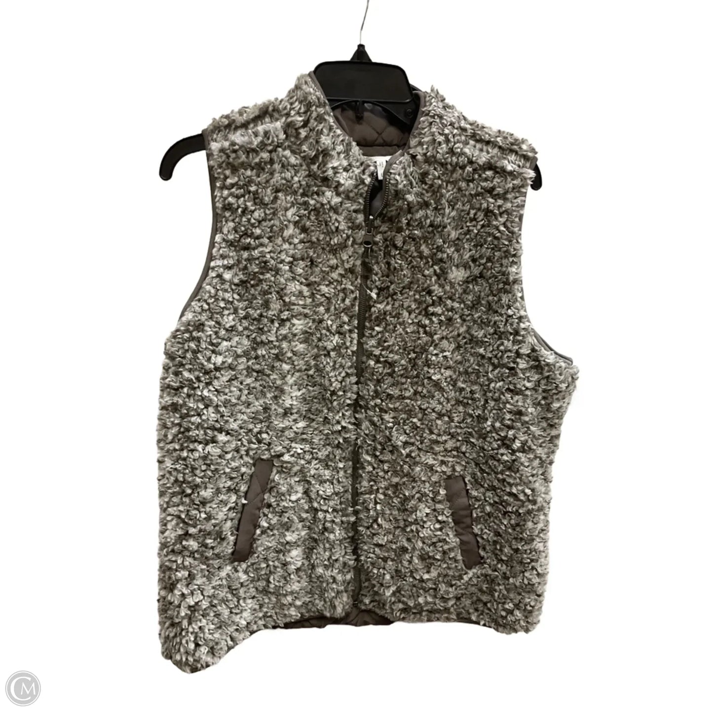 Vest Faux Fur & Sherpa By Maurices In Grey, Size: L
