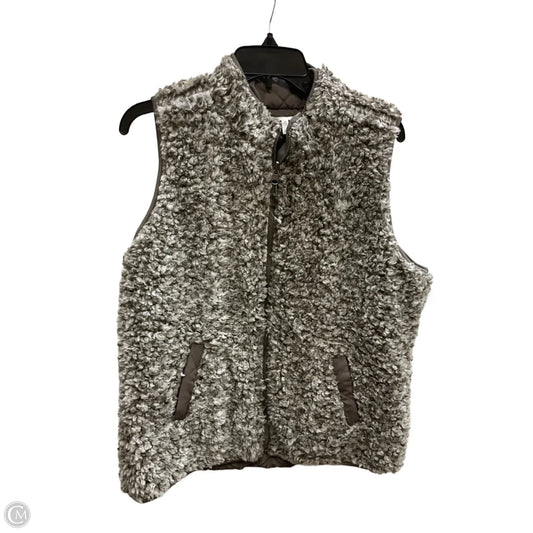 Vest Faux Fur & Sherpa By Maurices In Grey, Size: L