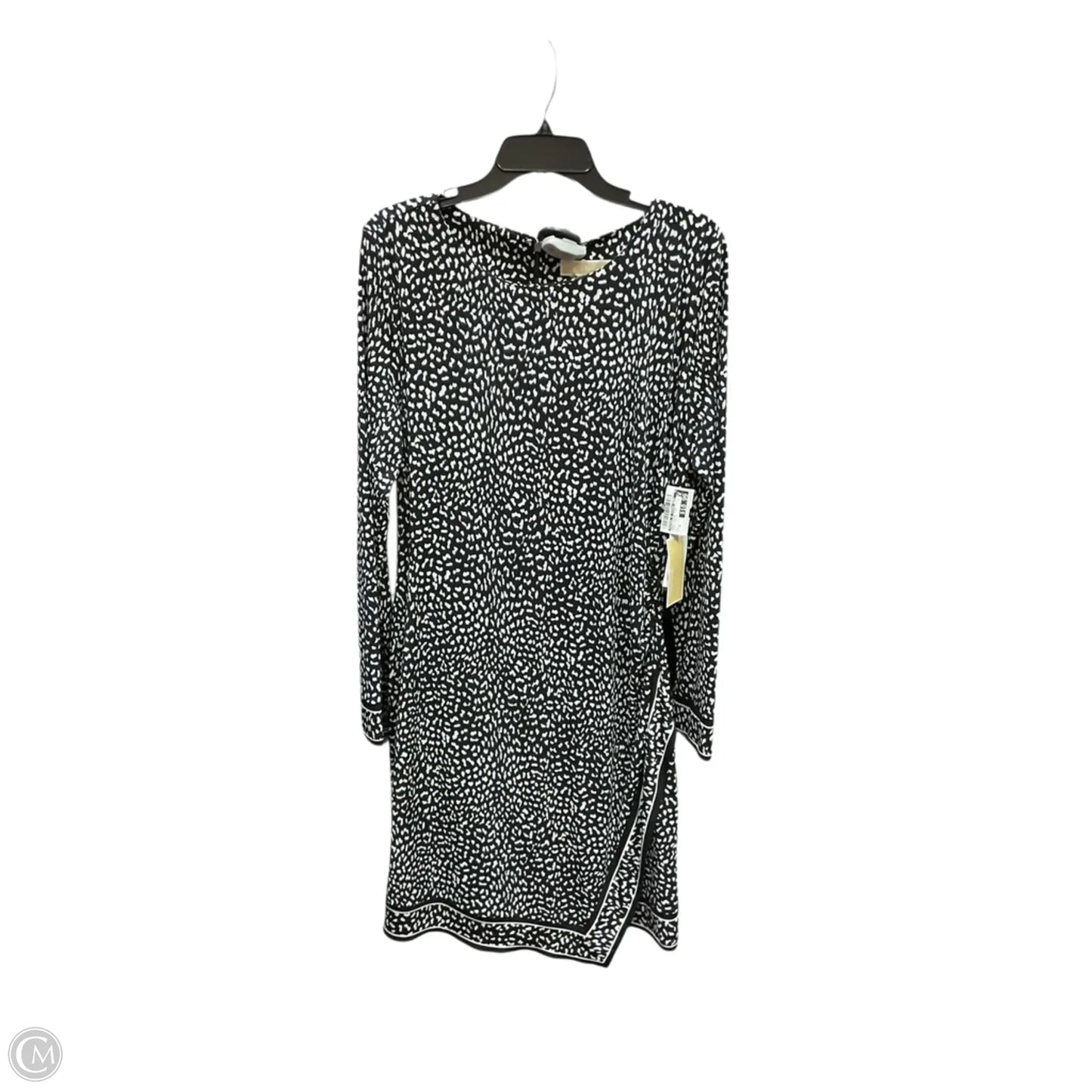 Dress Casual Midi By Michael By Michael Kors In Black & White, Size: Xl
