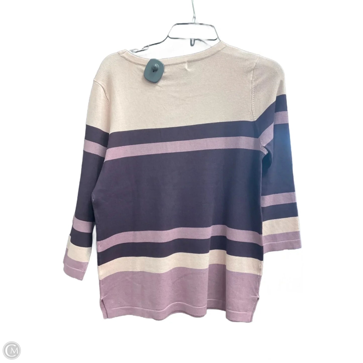 Top 3/4 Sleeve By Liz Claiborne In Purple, Size: M