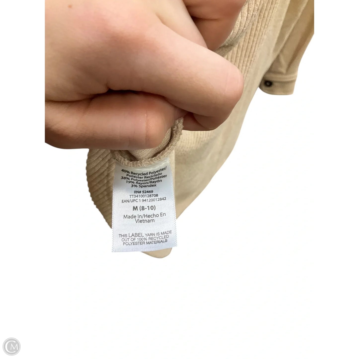 Top Long Sleeve By Time And Tru In Cream, Size: M