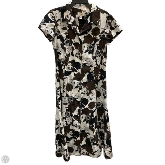 Dress Casual Midi By Talbots In Brown, Size: 12