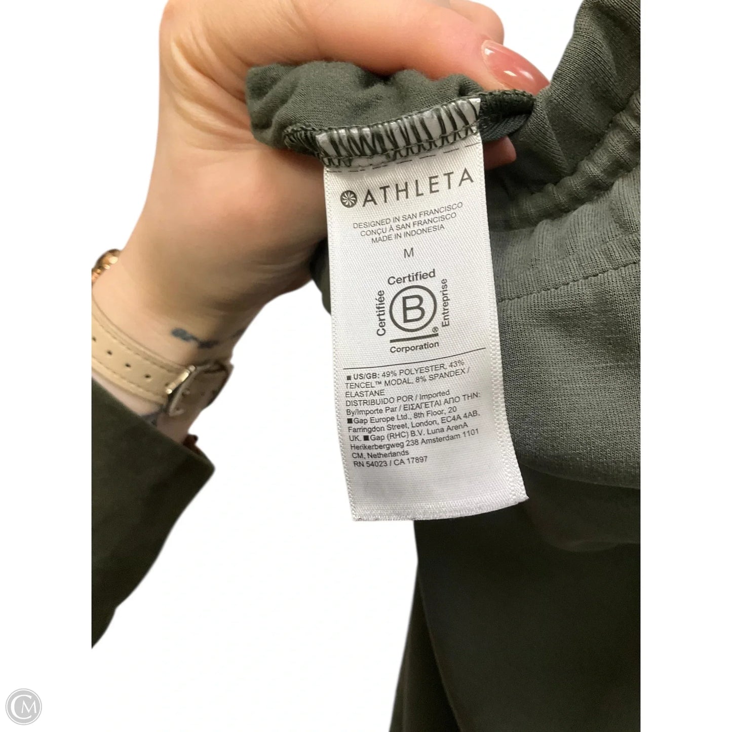 Athletic Pants By Athleta In Green, Size: M