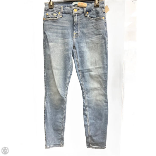Jeans Skinny By 7 For All Mankind In Blue Denim, Size: 4