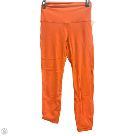 Athletic Leggings By Lululemon In Orange, Size: 6