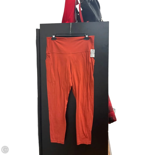 Athletic Leggings By Lululemon In Orange, Size: 12