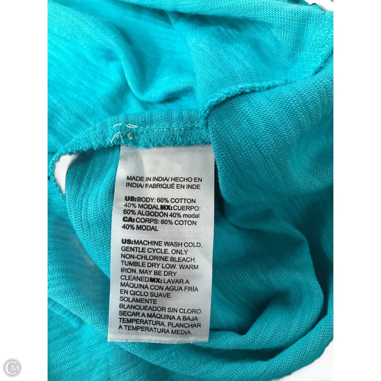 Top 3/4 Sleeve By Chicos In Blue, Size: L