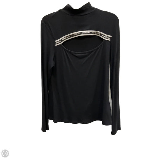 Top Long Sleeve By Bebe In Black, Size: Xl