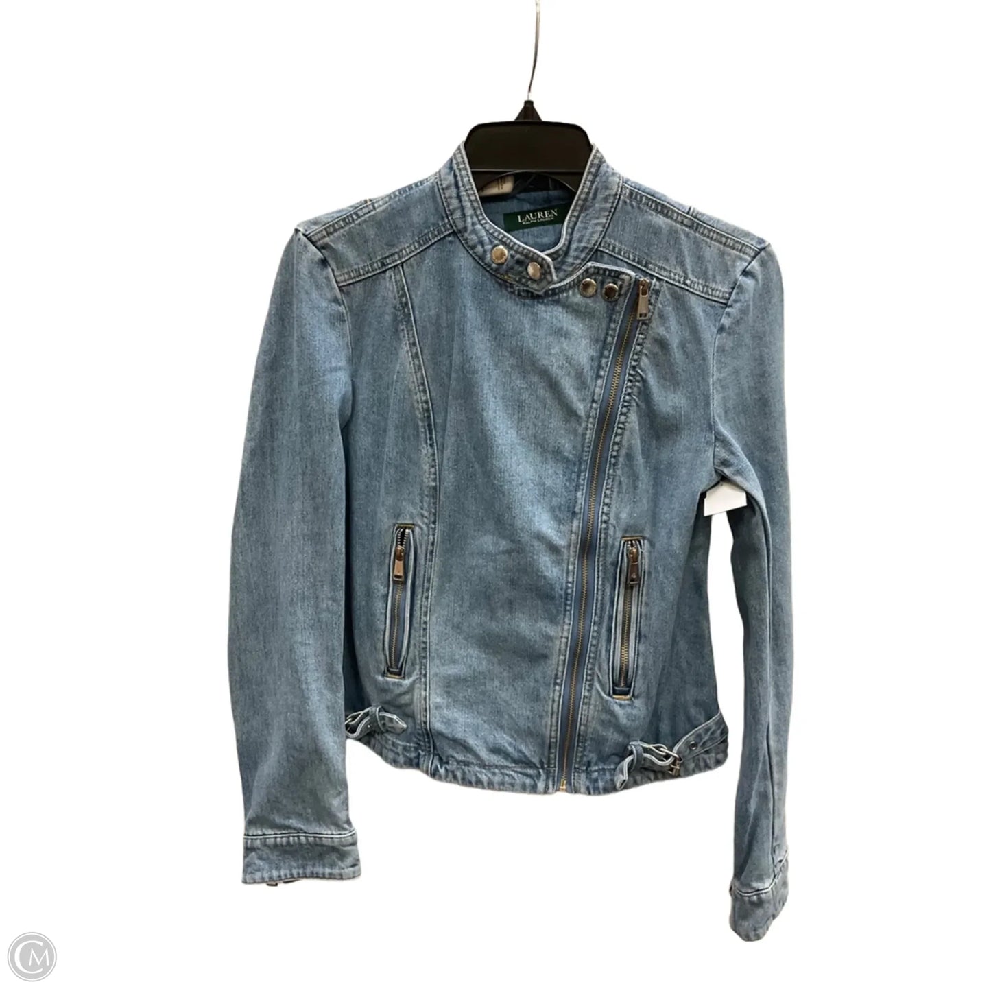 Jacket Denim By Lauren By Ralph Lauren In Blue Denim, Size: 8