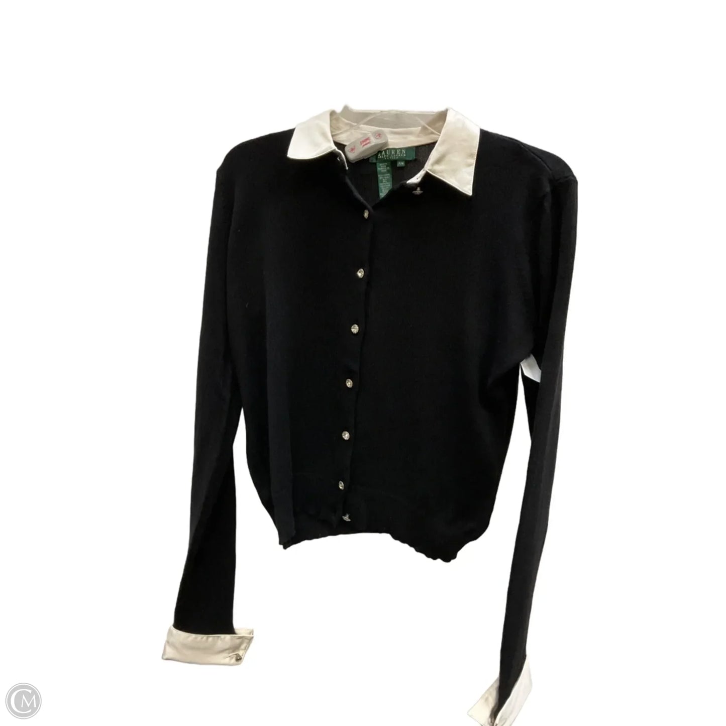Cardigan By Lauren By Ralph Lauren In Black, Size: Mp