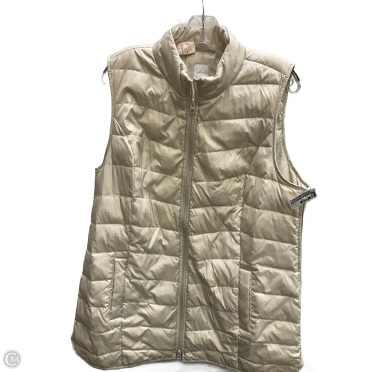 Vest Puffer & Quilted By J. Jill In Cream, Size: L