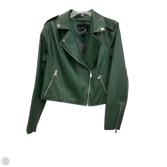 Jacket Moto By Eloquii In Green, Size: Xl