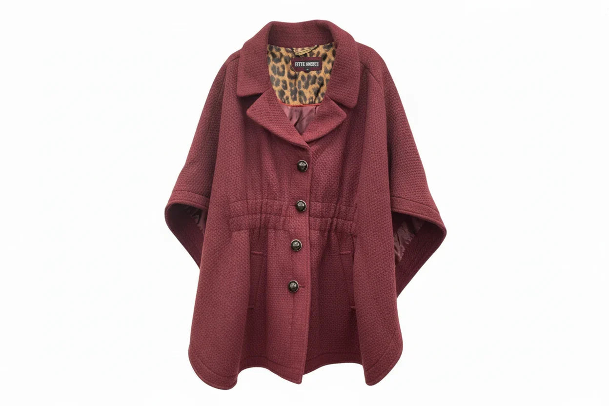 Poncho By Steve Madden In Red, Size: L